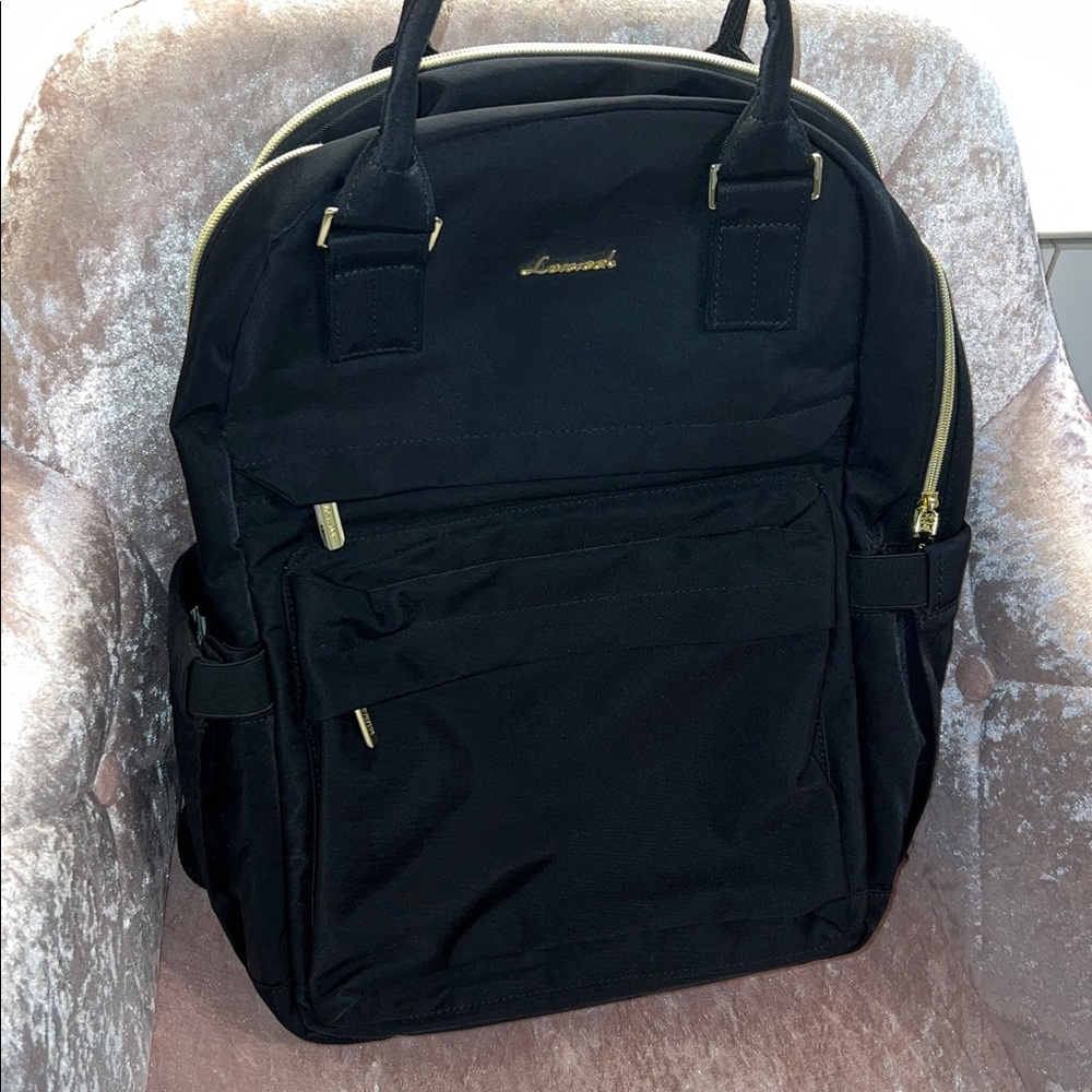 LOVEVOOK Black & Gold Travel Backpack 🖤 - Picture 4 of 9